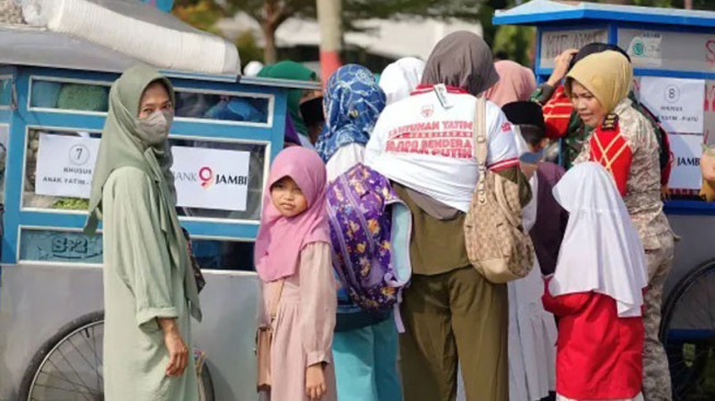 Meriahkan 10 Muharram 1445 Hijriah, Bank Jambi Berbagi dengan Anak Yatim Piatu