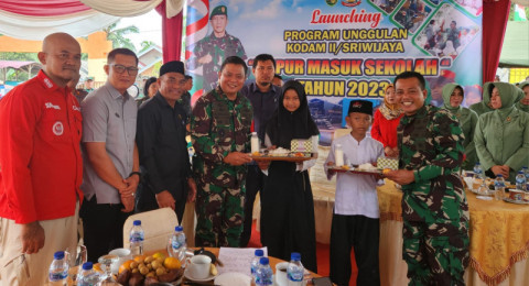 "Dapur Masuk Sekolah" Cara Pangdam Sriwijaya Atasi Stunting