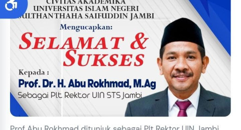 Kemenag Tunjuk Abu Rokhmad sebagai Plt Rektor UIN Jambi