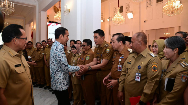 Pj Bupati Muaro Jambi, Bachyuni Deliansyah Hadiri Pengarahan  Presiden Joko Widodo di Istana Istana Negara.