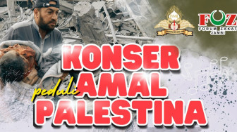 Konser Amal di Tugu Keris Siginjai Galang Bantuan Kemanusiaan untuk Palestina