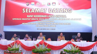 Polda Jambi Gelar Rakor Lintas Sektoral Operasi Mantap Brata 2023 - 2024
