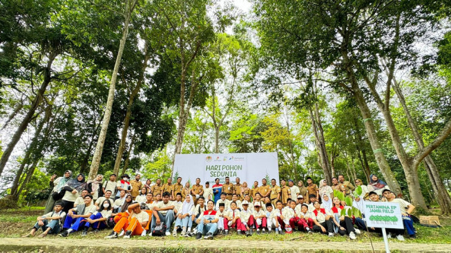 Pertamina EP Field Jambi Tanam 4.000 Pohon Bersama Siswa SD hingga SMA