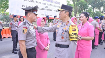 Ratusan Personel Polda Jambi Naik Pangkat, Ini Rinciannya…