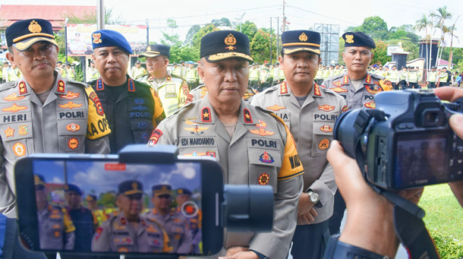 Wakapolda Jambi Cek Kesiapan Pengamanan Pemilu di Tanjabtim