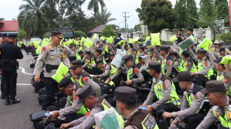 Giliran Kesiapan Personel Polres Tebo Diperiksa Wakapolda Jambi