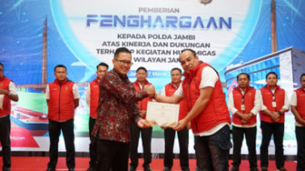 PHR Zona 1 Field Jambi Merang Beri Penghargaan ke Ditreskrimum Polda Jambi