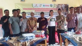 SKK Migas - SRMD Gelar Seminar Pengaruh Gadget Bagi Anak di Desa Lubuk Napal