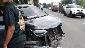 Pemudik Kecelakaan Beruntun di Bungo, Dua Mobil Rusak Parah