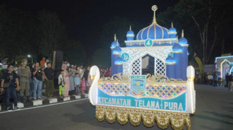 Wali Kota Maulana Lepas Pawai Mobil Hias Sambut Malam Kemenangan Idul Fitri di Kota Jambi