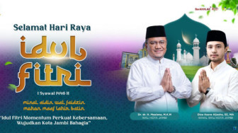 Momentum Idul Fitri, Wali Kota dan Wakil Wali Kota Jambi Gelar Open House untuk Silaturrahmi Bersama Warga