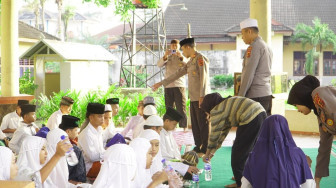 Ditbinmas Polda Jambi Berikan Bantuan dan Buka Bersama Anak Yatim Yayasan Kesejahteraan Anak.