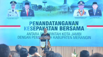 Pemerintah Kota Jambi dan Merangin Tandatangani Kerja Sama