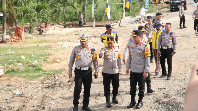 Kapolda Jambi Pantau Pembangunan Jembatan, Pos Pam dan TPS di Bungo