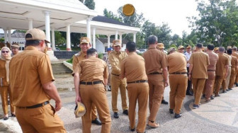 Bupati, Wabup dan Sekda Muarojambi Bermaaf-maafan dengan ASN dan Non ASN