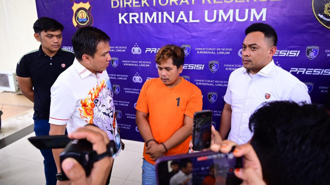 Ditreskrimum Polda Jambi Amankan Pelaku Pencurian Kekerasan Disertai Asusila.