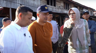 Bupati dan Wabup Tanjabtim Cek Jembatan Ambruk di Muara Sabak Timur