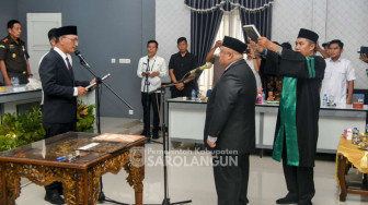 Bupati Sarolangun Hurmin Lantik Mulyadi Sebagai Direktur Perumda TSB, Ingatkan Penjaminan Air Bersih Bagi Masyarakat