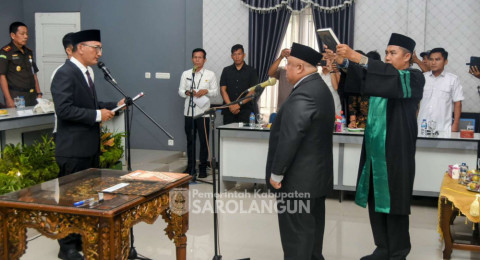 Bupati Sarolangun Hurmin Lantik Mulyadi Sebagai Direktur Perumda TSB, Ingatkan Penjaminan Air Bersih Bagi Masyarakat