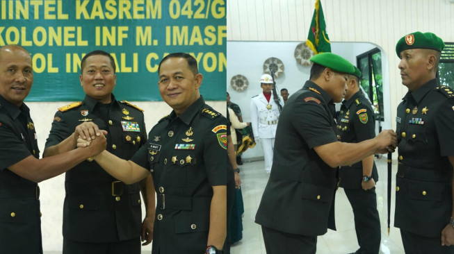 Berlangsung khidmat, Danrem 042/Gapu Pimpin Acara Sertijab Kasi Intel Kasrem 042/Gapu