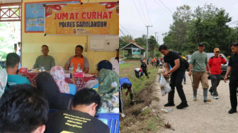 Jumat Curhat, Kapolres dan Bupati Sarolangun Goro di Singkut