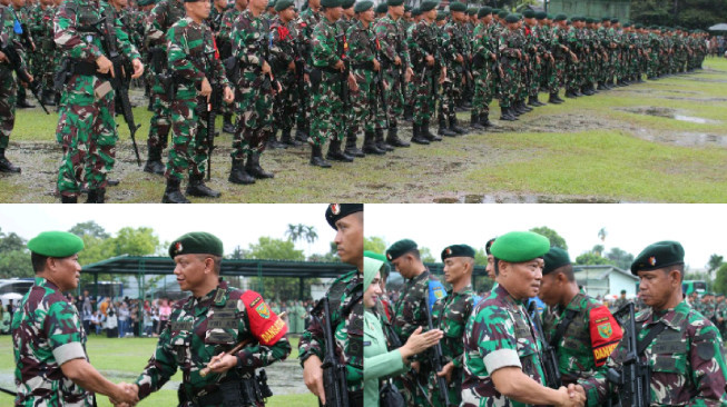 Danrem 042/Gapu Lepas Satgas Pamtas Mobile Yonif 142/KJ ke Papua