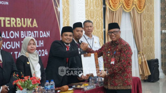 Pj Bupati Sarolangun Hadiri Rapat Pleno Penetapan Bupati dan Wakil Bupati Terpilih
