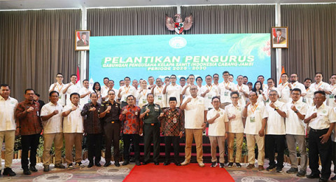 Danrem Gapu Saksikan Pelantikan Pengurus Gapki Jambi 2025 – 2030