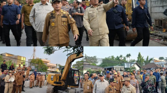 Walikota Jambi Turun Langsung Bersama Gubernur Jambi Tertibkan PKL di Talang Banjar