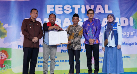 Pertamina EP Jambi Serahkan Pengelolaan TK Patra Serandi kepada Desa Talang Belido