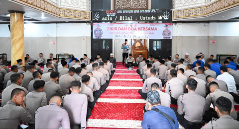 Polda Jambi Gelar Kegiatan Dzikir dan Do'a Bersama Dalam Rangka Menyambut Hari Bhayangkara