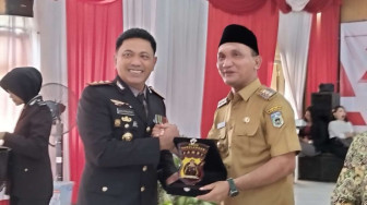 Bupati Sarolangun Hadiri Puncak Perayaan HUT Bhayangkara di Polres Sarolangun