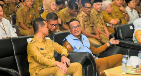 Pemkab dan Kades Se-Kab.Sarolangun Ikuti Kegiatan Peluncuran Koperasi Merah Putih
