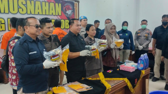 Polda Jambi Musnahkan 5,5 kg Sabu jaringan Riau