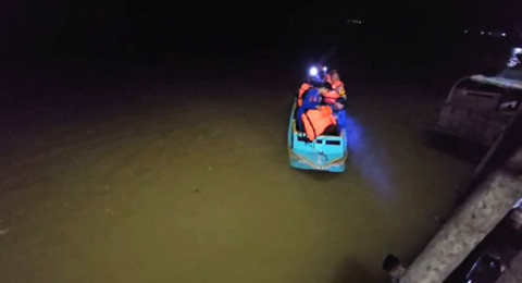 Tabrakan Kapal di Desa Sungai Jeruk, Satu Orang Hilang