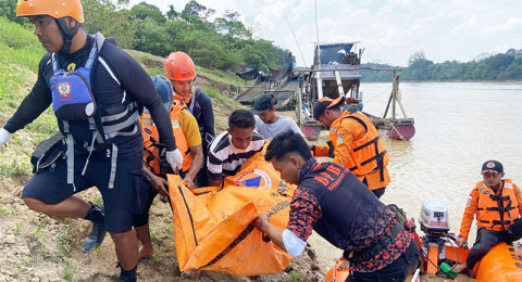 Tiga Hari Pencarian, Remaja Tebo Tenggelam Di Sungai Batanghari Akhirnya Ditemukan