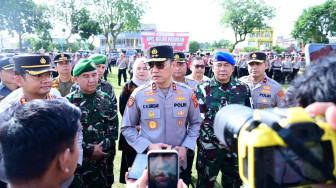 Kapolda Jambi Pimpin Apel Gelar Pasukan Pengamanan Presisi Merdeka Run 2025