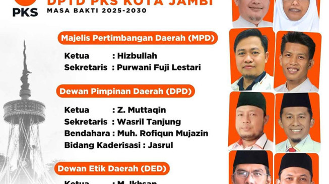 Z Muttaqin Pimpin PKS Kota Jambi, Awal September Gelar Musda
