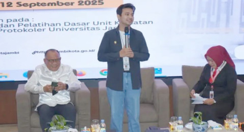 Membangun Generasi Protokoler Unggul, Wawako Diza Hadir di Diklatsar UKM Protokoler Universitas Jambi