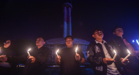 Aksi Seribu Lilin di Jambi, Kebebasan Pers Harus Tetap Hidup