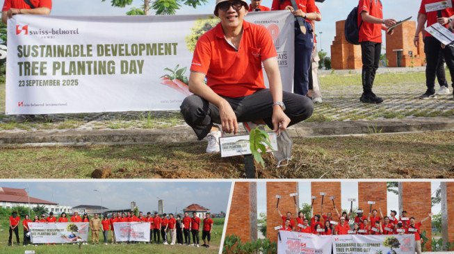 Swiss-Belhotel Jambi Gelar Aksi Tanam Pohon Sambut HUT ke-38 Swiss-Belhotel International