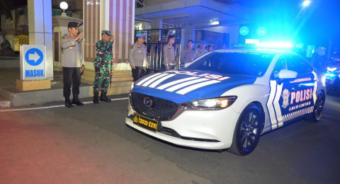 Polda Jambi Gelar Patroli Gabungan Sekala Besar, Pastikan Situasi Kamtibmas di Kota Jambi Aman