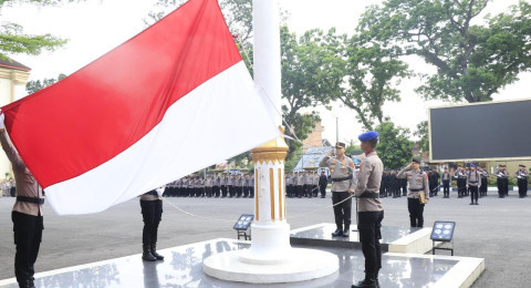Bacakan Amanat Presiden RI, Wakapolda Jambi Pimpin Pelaksanaan Upacara HAORNAS ke- 42
