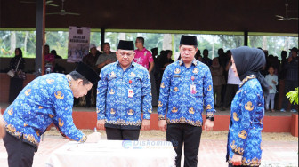 568 PPPK Dilantik di Kawasan Candi Muaro Jambi, Disambut Temple Run Meriah