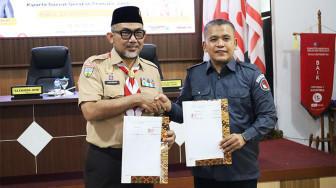 Bawaslu Jambi Gandeng Pramuka, MoU Lahirkan Saka Adhyasta Pemilu