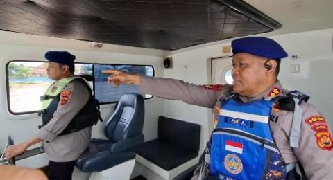 Ditpolairud Polda Jambi Gelar Patroli Skala Besar di Sungai Batanghari, Libatkan Kapal dan Helikopter Polri