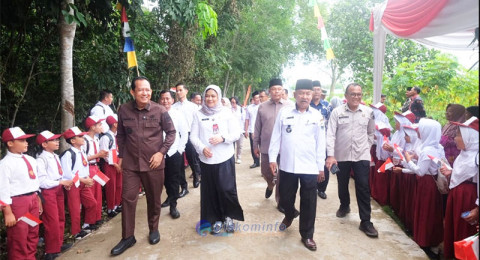 Bupati Muaro Jambi Dampingi Tim Kemendagri Verifikasi Desa Persiapan Kasang Tanjung Nangko