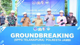 Polda Jambi Laksanakan Ground Breaking SPPG Serentak Dukung Program Makan Bergizi Gratis