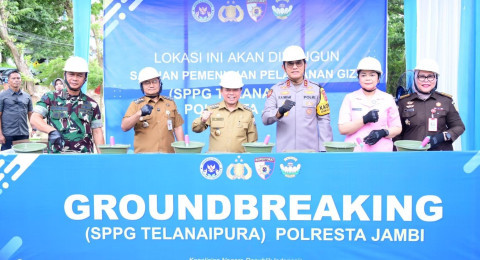 Polda Jambi Laksanakan Ground Breaking SPPG Serentak Dukung Program Makan Bergizi Gratis