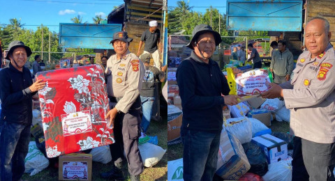 Bantuan Kemanusiaan Polda Jambi Tiba di Batu Taba, Resmi Diserahkan ke Posko Bencana